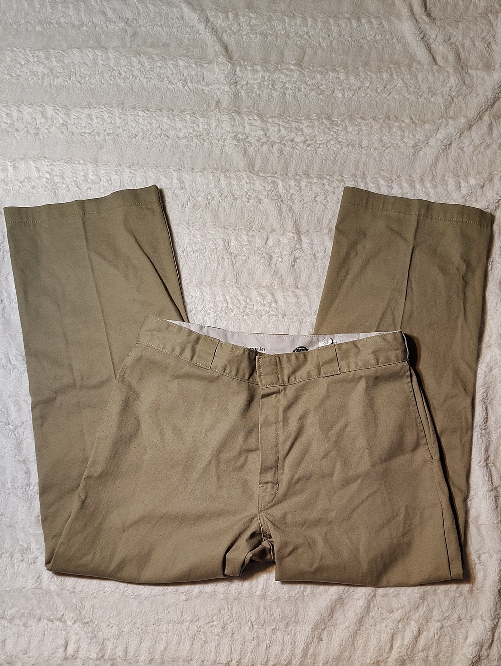 Dickies Men's Olive Tan Straight-Leg Chinos